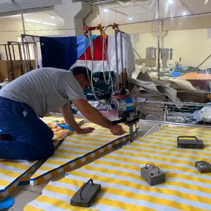 Şemsiye kumaş kesimi