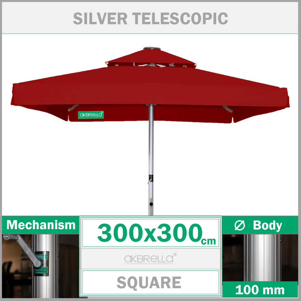 Чадър за кафене 300x300 cm квадрат