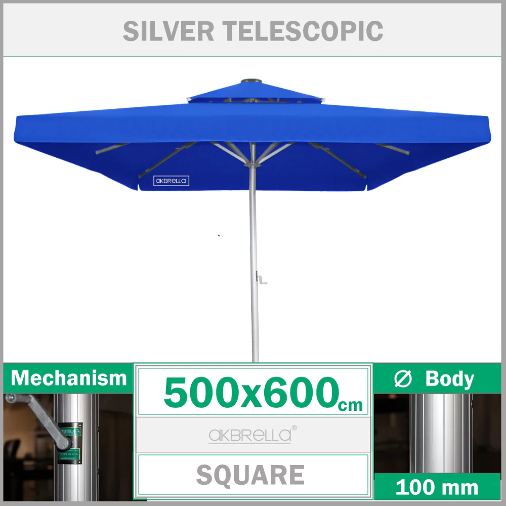 Чадър за кафене 500x600 cm квадрат