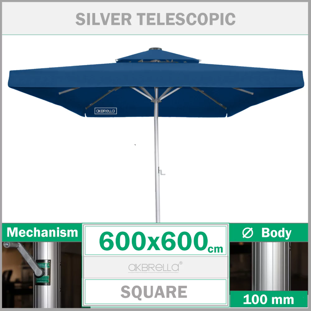 Чадър за кафене 600x600 cm квадрат