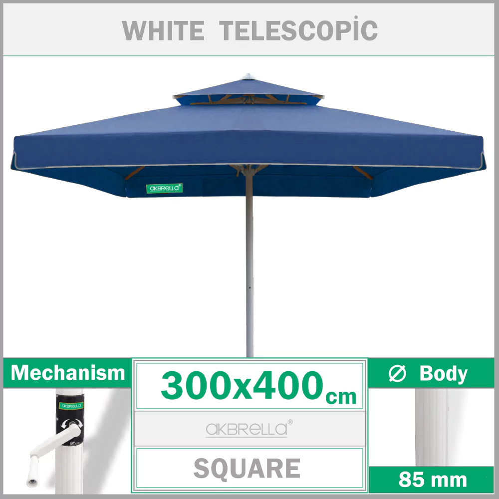 Чадър за кафене 300x400 cm квадрат