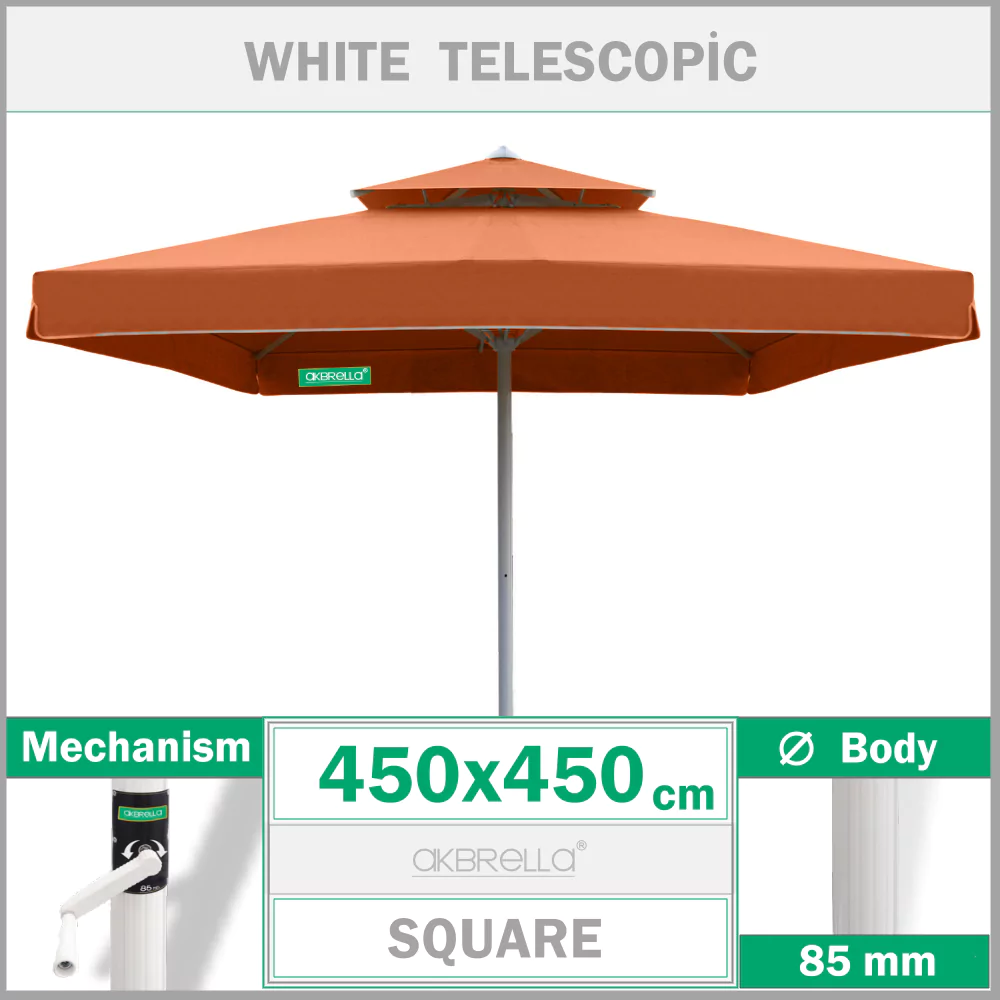 Чадър за кафене 450x450 cm квадрат