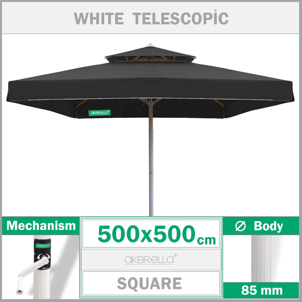 Чадър за кафене 500x500 cm квадрат