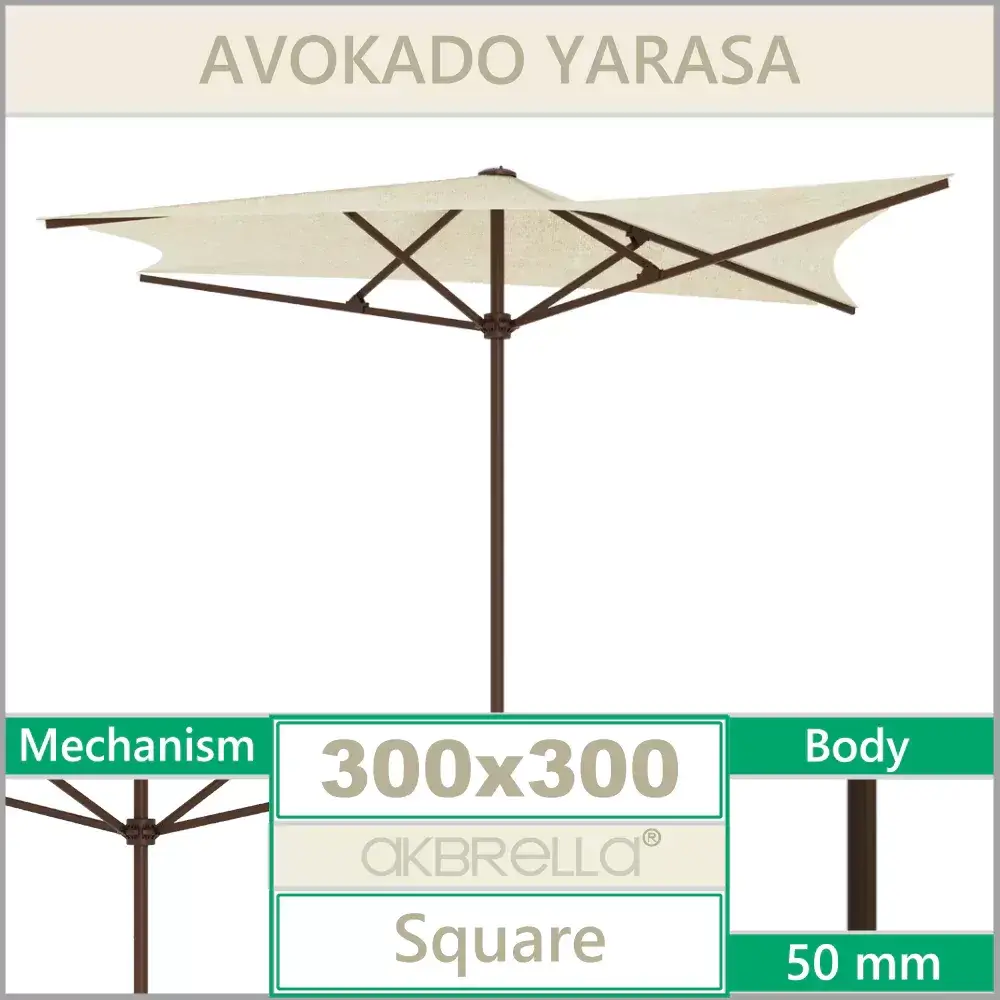 Pool umbrella 300x300 cm Avokado