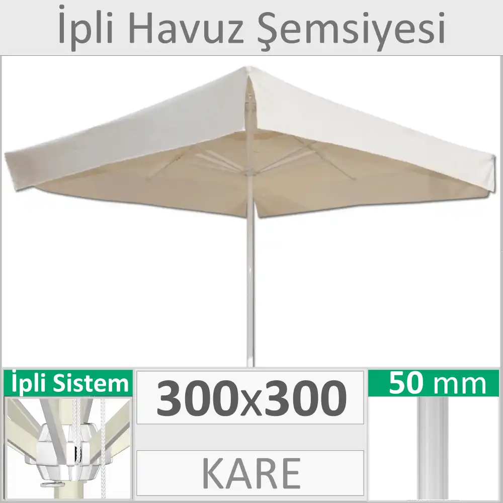 Pool umbrella 300x300 cm Bond Rope