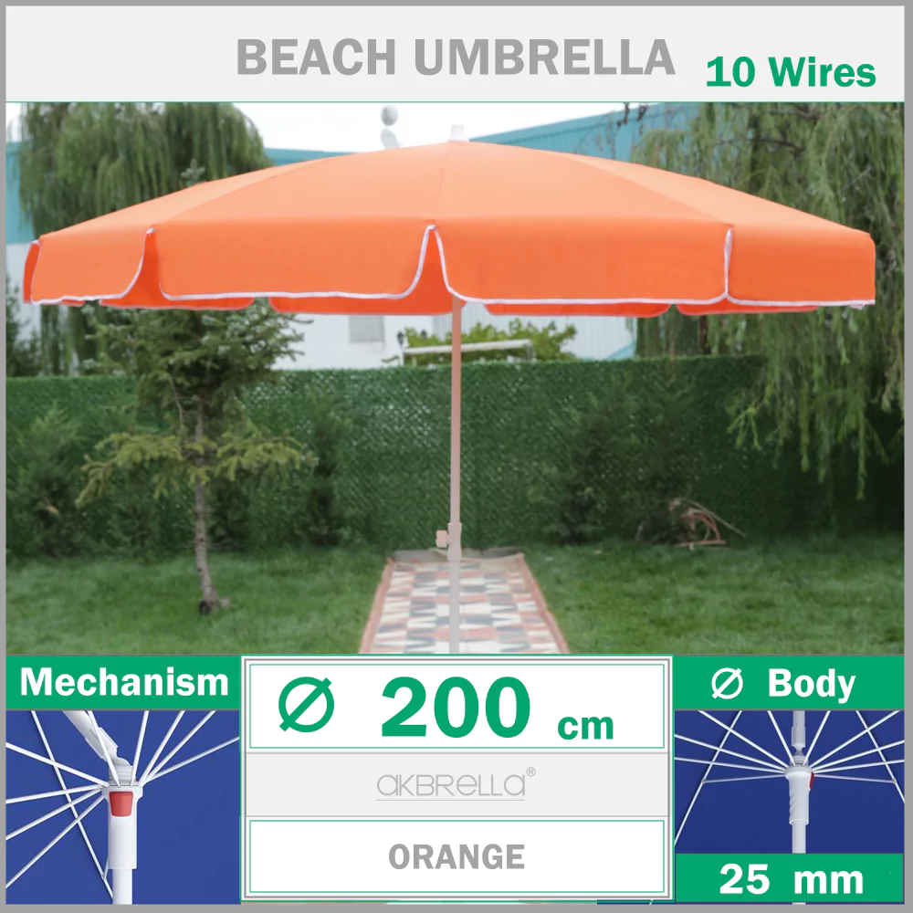 Beach umbrella orange