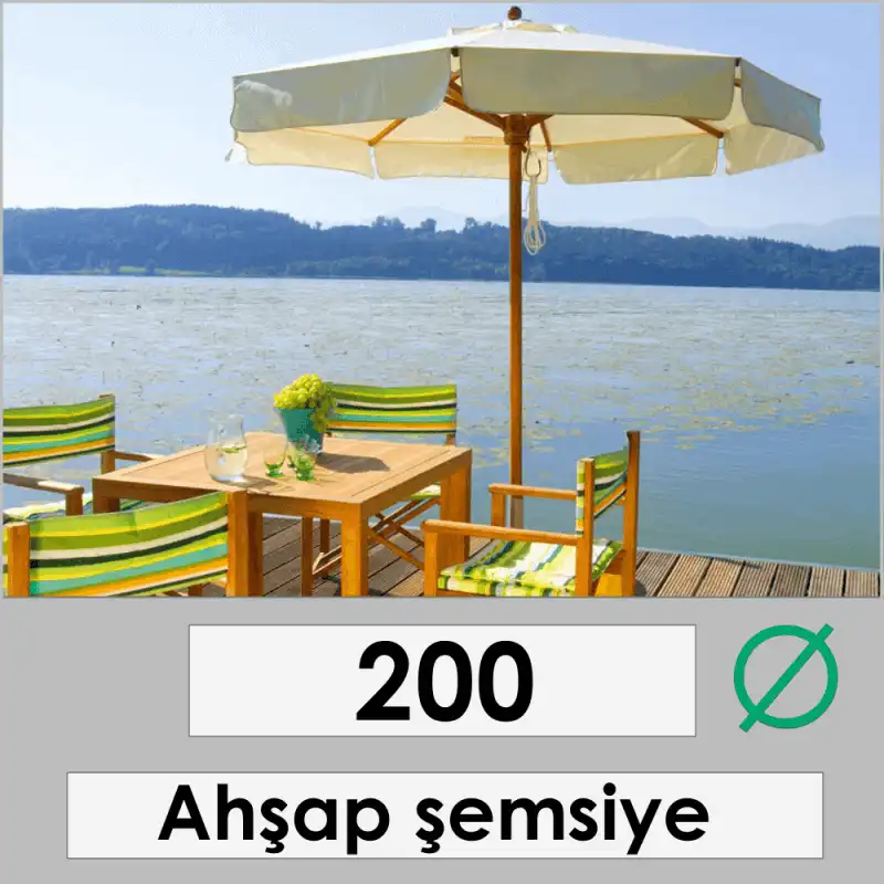 ხის ქოლგა 200 cm