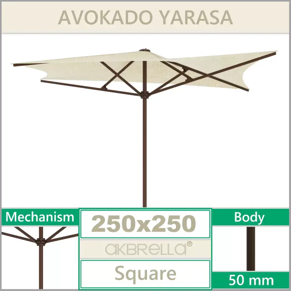 აუზის ქოლგა 250x250 cm Avokado