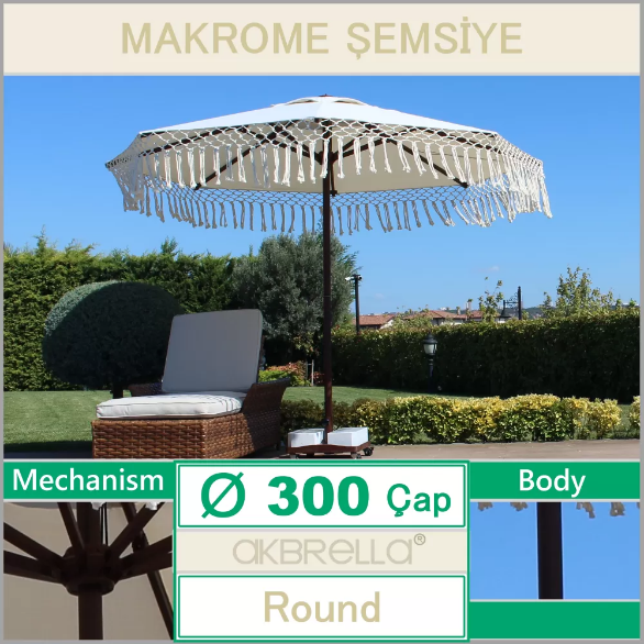 აუზის ქოლგა ø 300 cm Makrome