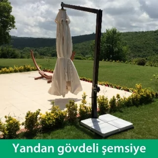 yandan gövdeli şemsiye