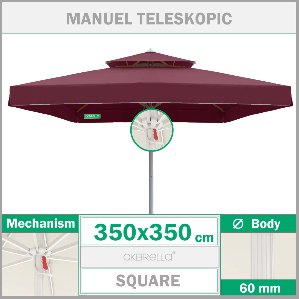 300x350 Manuel teleskopik bahçe şemsiyesi