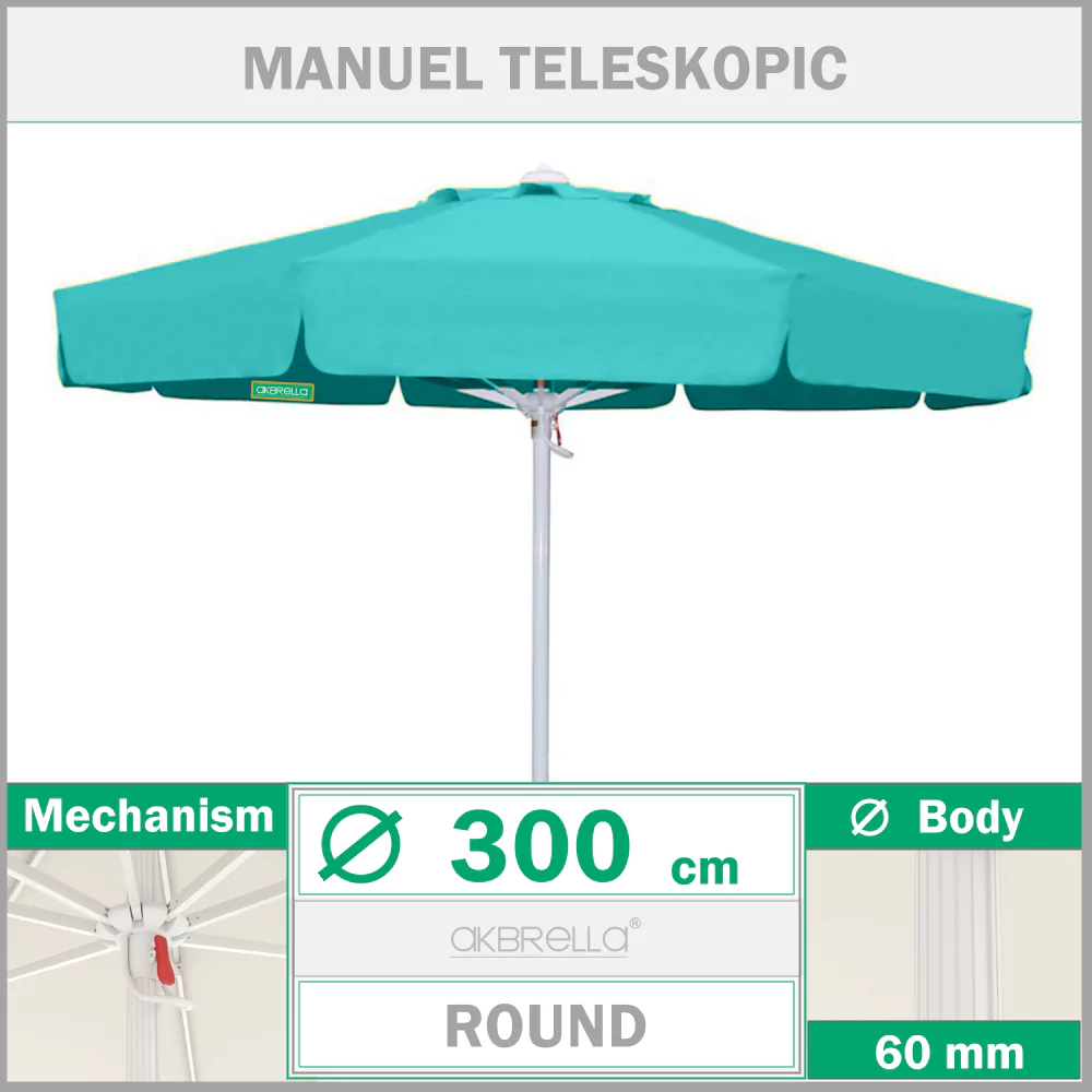 300 Manuel teleskopik bahçe şemsiyesi