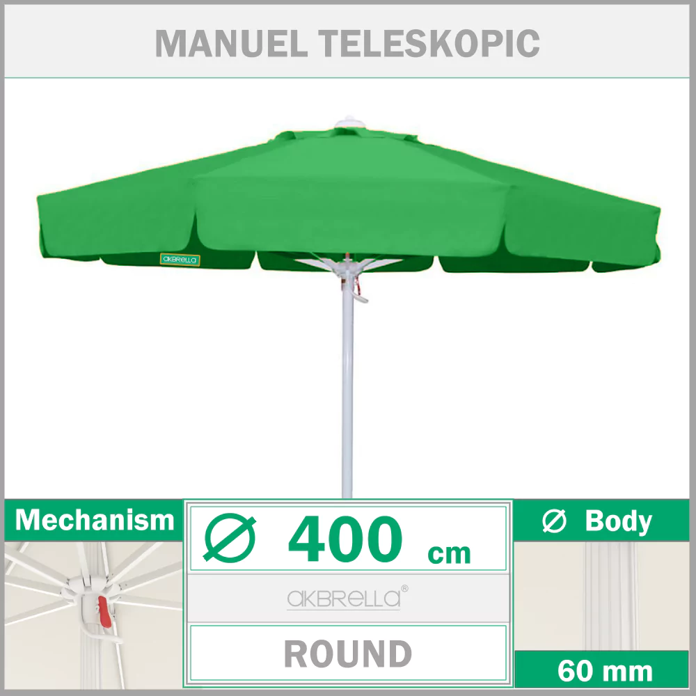 400 Manuel teleskopik bahçe şemsiyesi