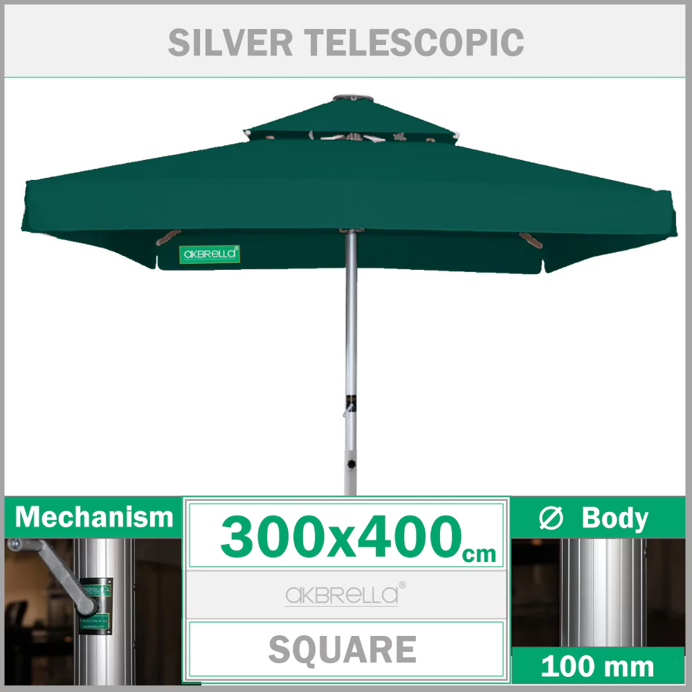 300x400 Silver teleskopik şemsiye