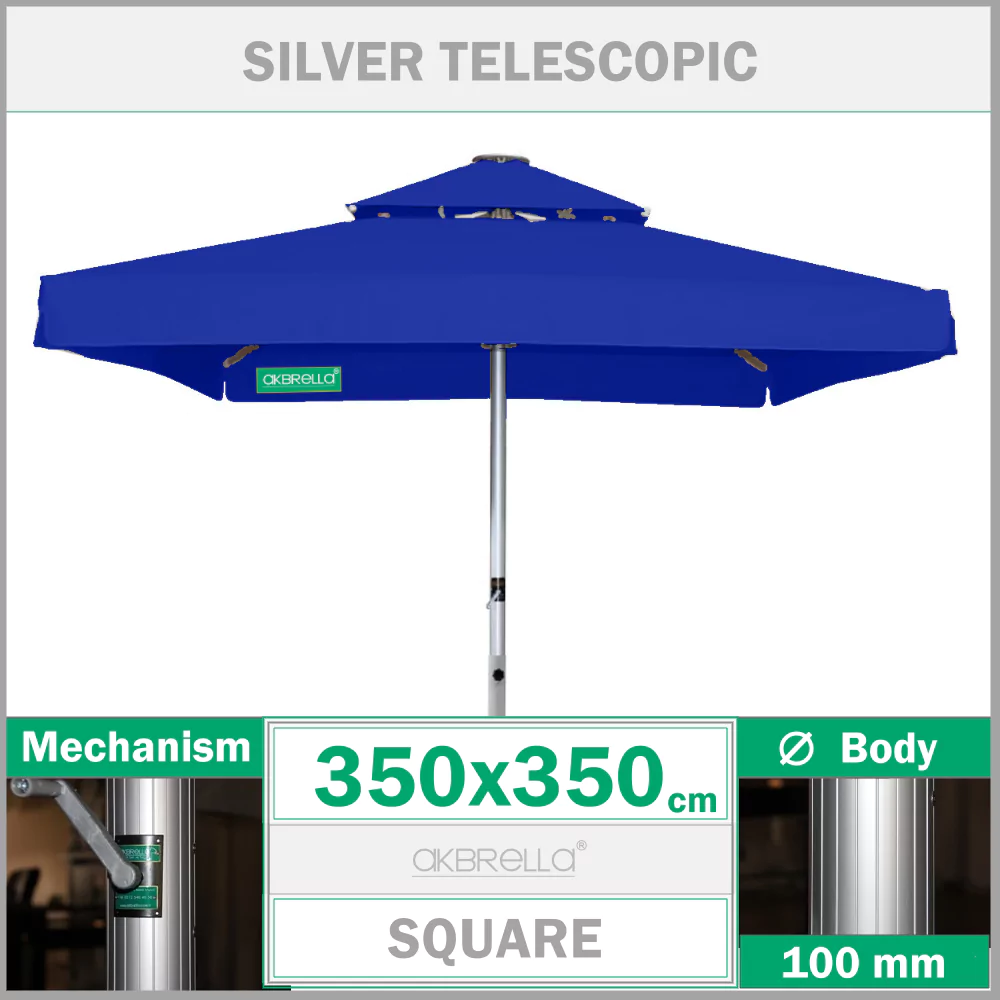 350x350 Silver teleskopik şemsiye