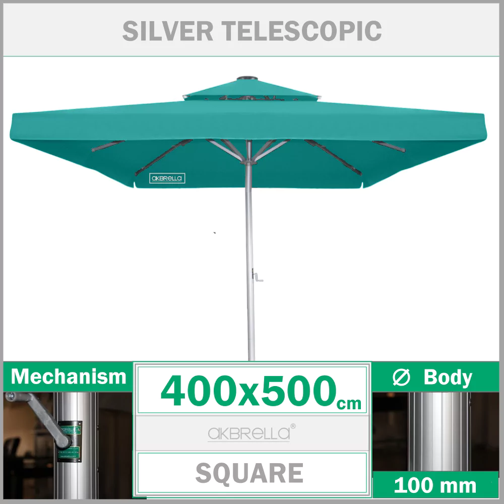 400x500 Silver teleskopik şemsiye