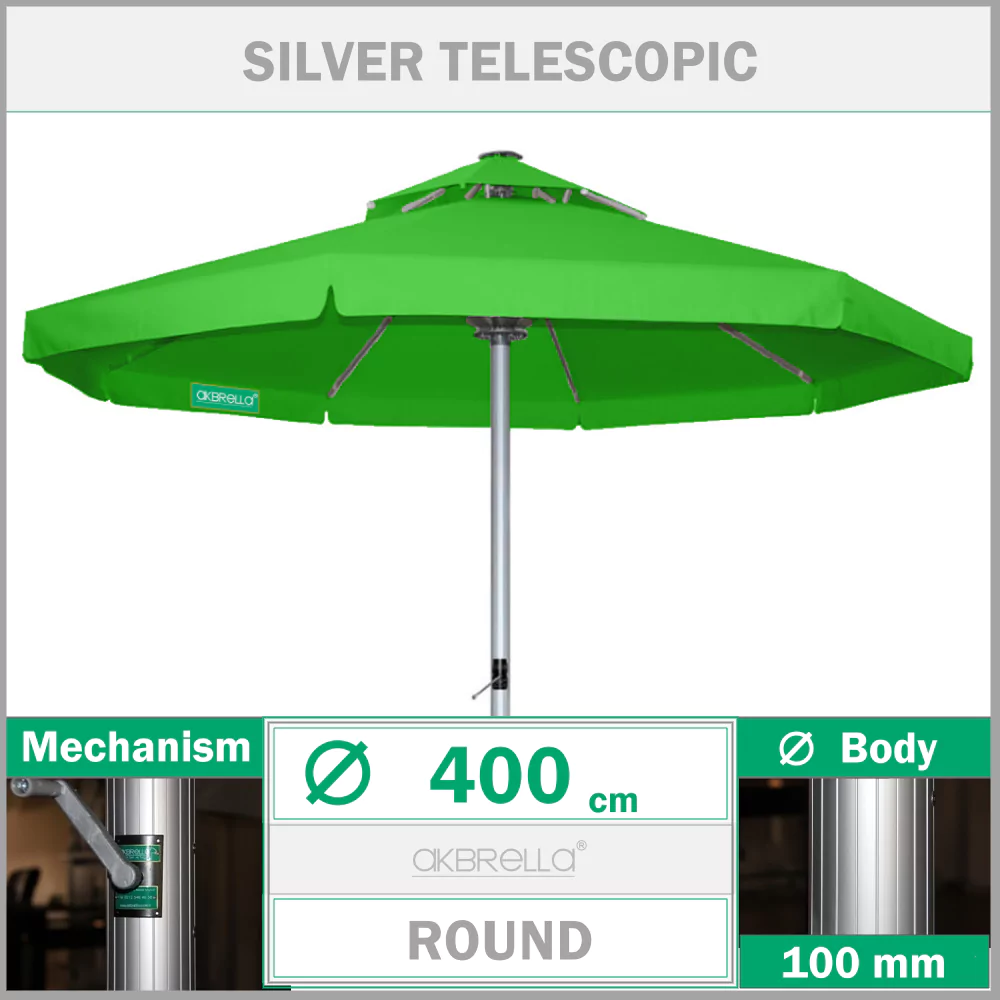 400 Silver teleskopik şemsiye