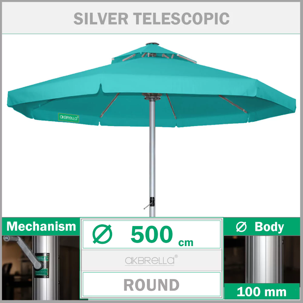 500 Silver teleskopik şemsiye