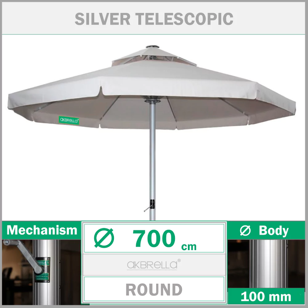 700 Silver teleskopik şemsiye
