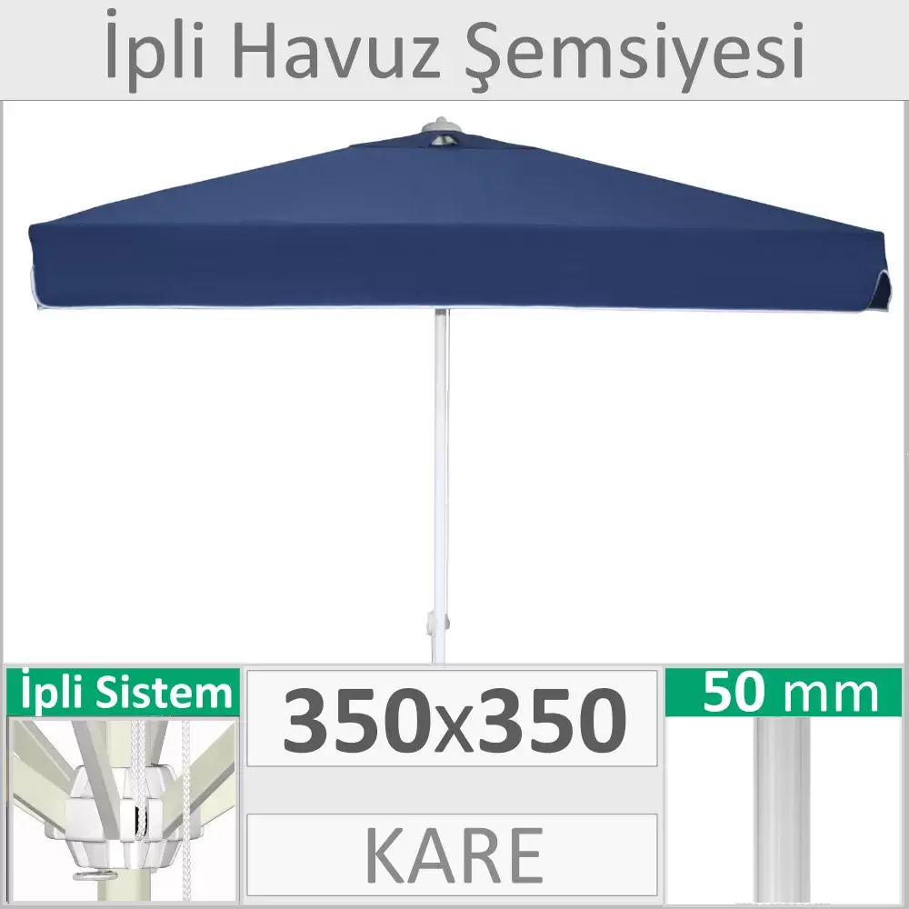 Havuz şemsiyesi 350x350 cm Bond İplİ