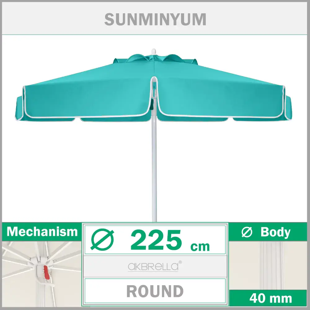 Havuz şemsiyesi ø 225 cm Sunminyum