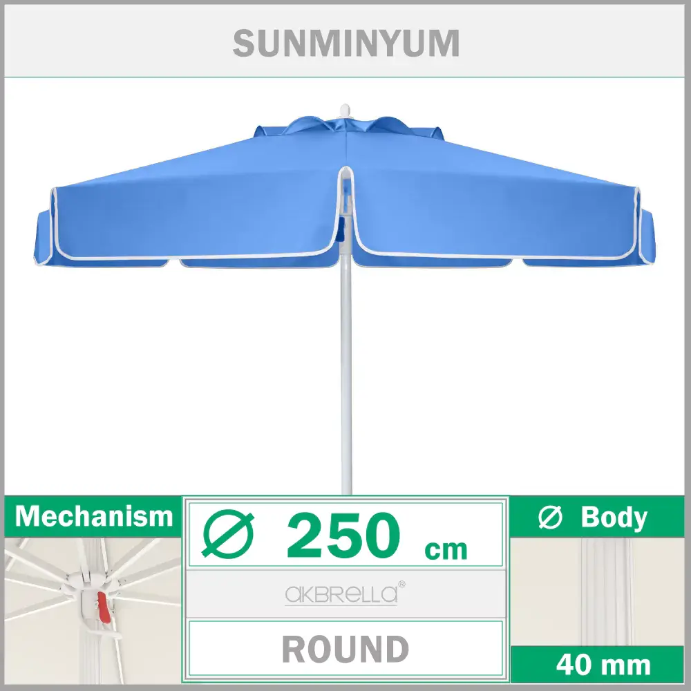 Havuz şemsiyesi ø 250 cm Sunminyum