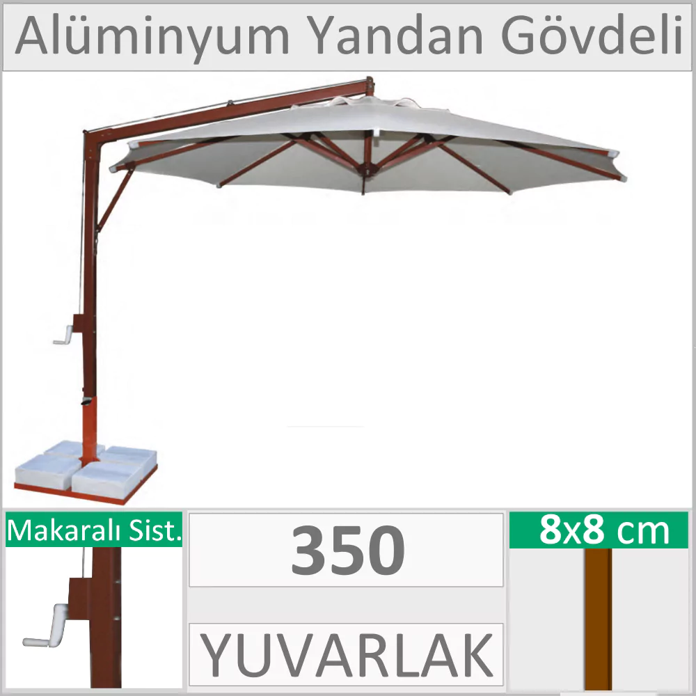 Yandan gövdeli şemsiye 350 cm Sunpole İstanbul