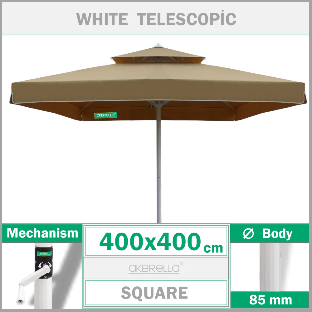 Umbrelă de cafenea 400x400 cm