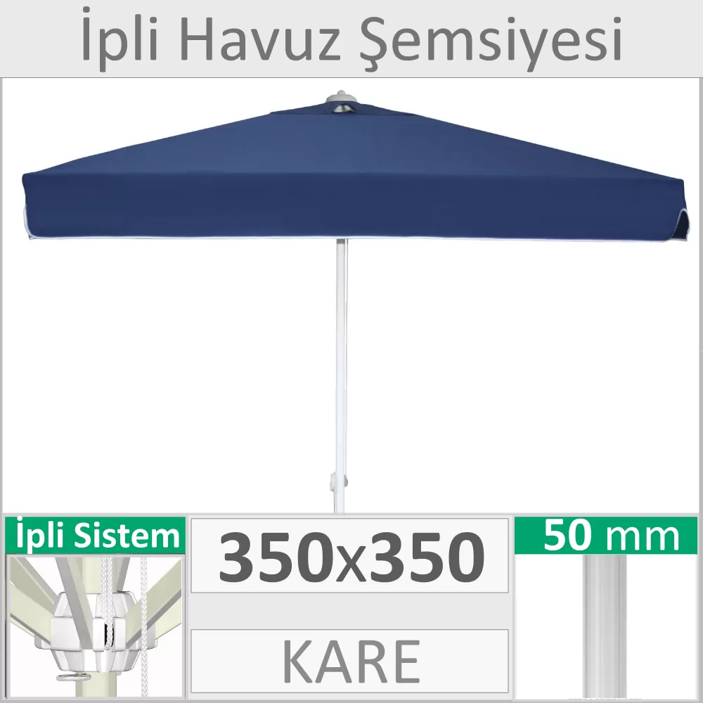 Umbrelă de piscină 350x350 cm Bond İplİ