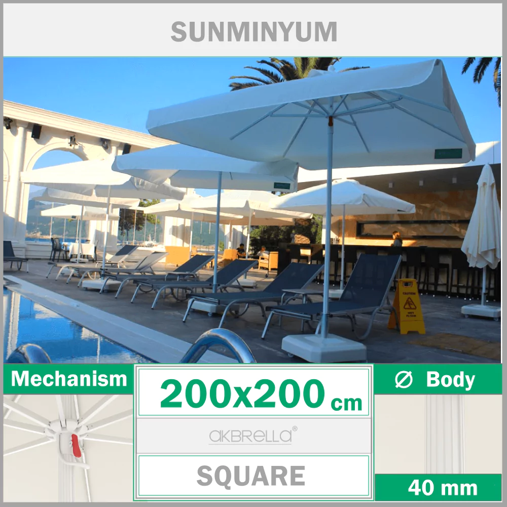 Umbrelă de piscină 200x200 cm Sunminyum