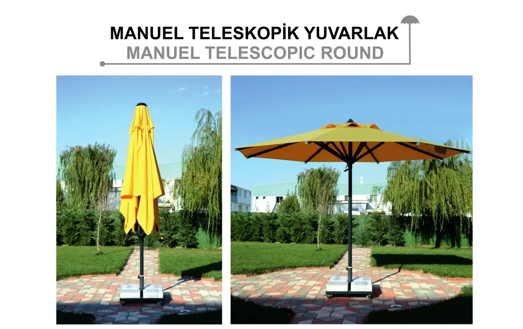 300 Manuel teleskopik şemsiye