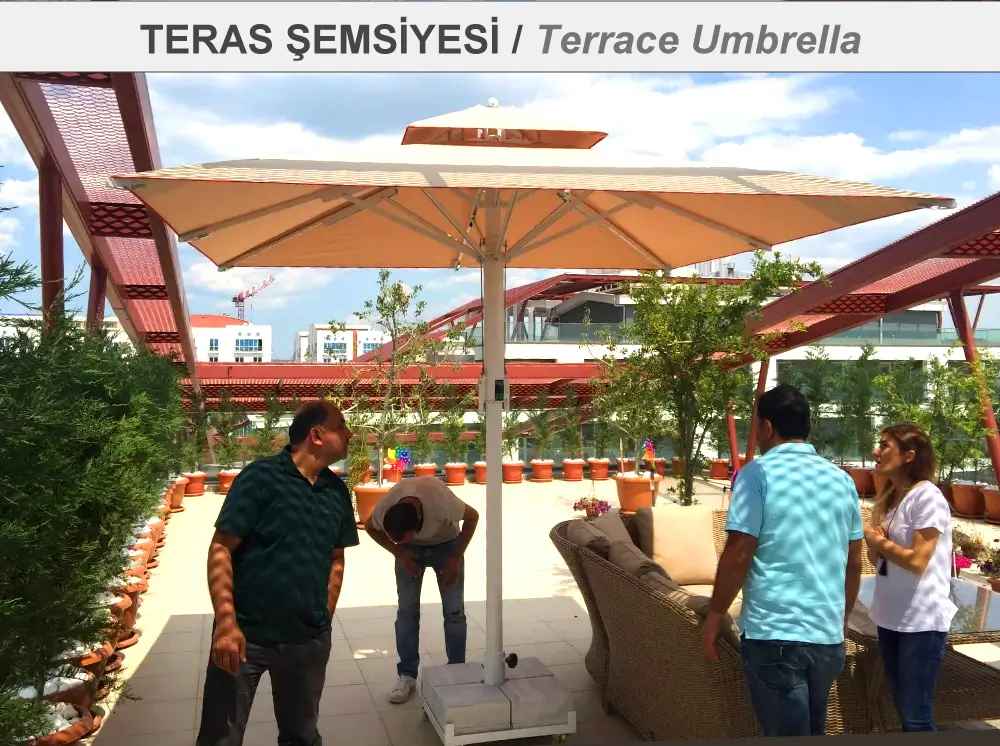 Teras şemsiyesi detay